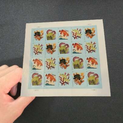 2019 Coral Reefs, 100pcs, School, School Supplies, Stationery, Gift Box, Boyfriend, Shipping Supplies, Anniversary, Toys, Mini Toys, Stamps, Forever, Birthday Cards, Greeting Cards, Anniversary, Thank You Cards, Girlfriends Gifts, Back To School Supplies, Stationery, Office Supplies, Birthday Cards, Stickers,: Can Be Used As An Embellishment For Holiday Mailings, Can Also Be Framed And Collected Separately, Deeply Loved By Floral Stamp Collectors, Postal Use: Forever Commonly Used Stamps, Suitable For First-Class Mail First Ounce Postage