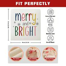 1pc/4pcs/24pcs Christmas Nutcracker & Pine Branch Chair Back Cover Protector, Washable Winter Dining Room Chair Slipcover For Home, Restaurant, Living Room, Kitchen Decor - Multicolor - View 3