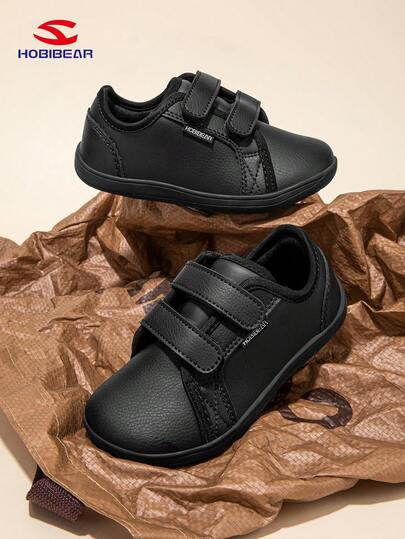 HOBIBEAR Kids Barefoot Shoes, Wide Fit Loose Sports Shoes For Boys And Girls, Comfortable Outdoor Walking Shoes, Minimalist Soft Casual Shoes, Suitable For All Seasons, Toddler Leather Shoes