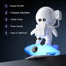1pc 13-In-1 High Definition 4th Gen Rocket Astronaut Galaxy Projector Lamp, With Timer Function, Portable Adjustable RGB Color Night Light, Galaxy Projector Lamp For Bedroom, Aurora Projector, Gaming Room, Home Theater, Ceiling Decoration