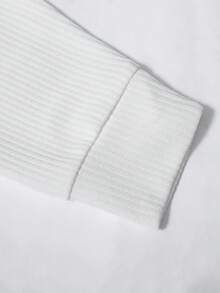 男士休闲商务通勤纯色纹理长袖高尔夫 Polo 衫，适合日常外出和运动，春秋季 - 黑色 - 查看 5