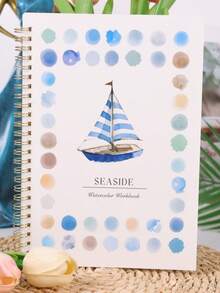 1 PC Sổ tay màu nước, Sổ tay màu nước hoa bó hoa cho người mới bắt đầu, Quà tặng cho người yêu hội họa, Sổ tay màu nước giải trí hàng ngày 5 lựa chọn khác nhau - Sách màu nước - Xem 14