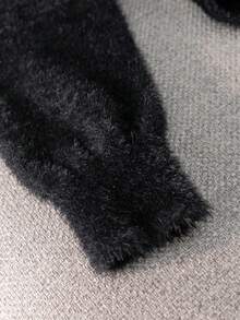 Girls & Teens Elegant Solid Color Cardigan Sweater, Short Style Suitable For Casual, Holiday, Spring, Autumn, Winter