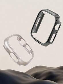 黑色、银色、玫瑰金、金色 PC 硬质材料空心框架无屏幕保护膜 保护壳，防撞防刮适用于 Ultra 3 2 1 系列 SE 10 9 8 7 6 5 4 3 2 1 38mm 40mm 41mm 42mm 44mm 45mm 46mm 49mm，男女通用 - 彩色 - 查看 9