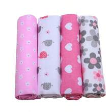 4pcs Baby Soft Swaddle Blankets, Newborn Cute Swaddle Wraps - Multicolor - View 4