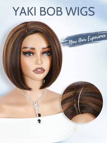 Heat Resistant Chemical Fiber Wigs Daily Wear Women Wigs Sweet Cute Wigs Prom Party Wigs Natural Hair - 棕色 - 查看 3