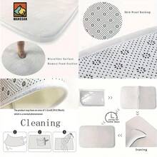 1 pièce Tapis de bain antidérapant rouge pointe de Noël, en matériau de flanelle, tapis de sol rond, décoration moelleuse, convient pour les salles de bains, les portes, les cuisines, les salons et autres occasions, lavable en machine, antidérapant, décoration de Noël, peut être offert en cadeau