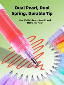 Juego de 12 colores, un total de 168 colores de marcadores acrílicos tridimensionales de punta dura y alto brillo, bolígrafos para dibujo y garabateo de estudiantes, bolígrafos de gel de 1.0 mm con efecto tridimensional, papel de gran capacidad e impermeable, bolígrafos de dibujo multicolor y bolígrafos de marcado de puntos clave, que se pueden usar para manualidades en diversos materiales como piedra, vidrio, plástico, madera y papel