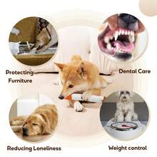 1 Set de Juguetes Interactivos para Perros, Juguete Divertido con Chirrido y Forma de Cigarrillo, Juguete Interactivo para Perros Pequeños, Medianos y Grandes, Regalo de Cumpleaños