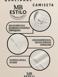 Manfinity CHICACO Men's Casual Letter Print Round Neck Short Sleeve T-Shirt, Men's T-Shirts - 白色 - 查看 8
