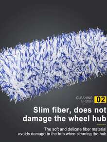 Auto Wasch Super Bürste Plüsch Premium Rad Bürste Rutschfester Griff Einfach zu reinigende Felgen, Speichen, Radkästen Auto Zubehör