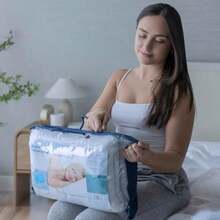 Cool Gel Cooling Pillow For Sleeping Standard Size Cooling Memory Foam Pillow For Hot Sleepers Reversible Ergonomic Design Pressure Relief Spine Alignment Side Back Contouring Support - trắng - Xem 4