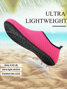 Leisfit Women's Ultra-Light Beach/Water Shoes, Non-Slip Snorkeling Barefoot Flexible Swimming Shoes, Adult Water Sandals - Soft Waterproof, Suitable For Professional Non-Slip Water Shoes And Indoor/Outdoor Sports Shoes, Can Be Used For Beach, Swimming, Diving And Snorkeling. - Rose Red - View 7