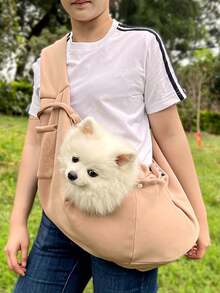 Fashionable Pet Carrier, Outdoor Pet Tote Bag, Cat Backpack, New Fall/Winter Shoulder Bag, Crossbody Bag, Cat Carrier, Dog Travel Bag, Bichon Frise Accessories, Lightweight, Multi-Functional, Durable, Travel Pet Carrier, Breathable Fabric, Adjustable Crossbody Strap, Snap Closure, Front Dog And Cat Face Window. Cat Carrier Cat Backpack Bike Trailer - Multicolor - View 6