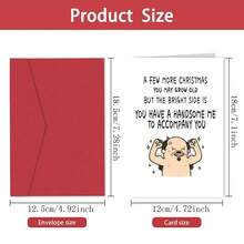 1pc, Funny Is A Donut Party Invitation Okay Christmas Card, Happy New Year Cards For Parents, Siblings, Friends, Humorous Christmas Greeting Card For Boyfriend Girlfriend Couple, Husband Wife Couple