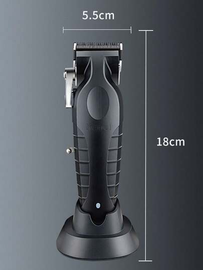  1 máy tỉa tóc Kemei 0mm Zero Gap, máy cắt tóc điện chuyên nghiệp sạc lại được dành cho nam giới, máy cạo râu và tỉa tóc điện, thích hợp làm quà tặng Ngày của Cha.