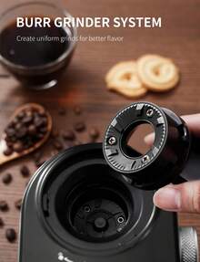 Burr Coffee Bean Grinder Electric, Adjustable Burr Mill With 16 Precise Grind Setting For 2-14 Cup, Silver. - 美規A型插(110-127V) - 查看 3