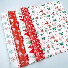 20/30pcs Christmas Gift Wrapping Paper, Party Decoration Art Paper, Suitable For Gift Packaging, Bouquet Packaging, Art Crafts, DIY, Packaging Bags, Friends' Gifts, Festive Holiday Packaging, Christmas Tree & Reindeer Design, 5 Colors To Choose From