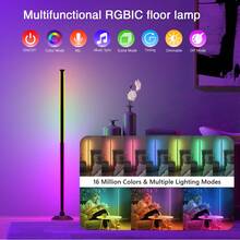 1pc/Set RGBIC LED Floor Corner Lamp, Home Decor, Minimalist Dimmable Ambiance Light, Controllable Via App, Remote, Button, Adjustable Height, Music Sync, Timer, 49 Inch (124cm) Tall, Suitable For Living Room, Bedroom, Home, Office, Christmas Party, Halloween Decoration - 落地燈 - 查看 3