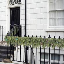 6 pies Guirnalda de cedro de tacto real para Navidad, guirnalda de agujas de pino artificial realista de color verde para decoración navideña interior y exterior de chimenea, mesa, ventana, escaleras, repisa, fiestas de Navidad, decoración del hogar