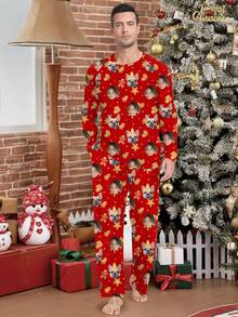 Conjunto de pijama personalizado para hombres con retratos de miembros de la familia, mascotas, dibujos animados, temas navideños - único y divertido, excelente para regalos de Navidad y fiestas