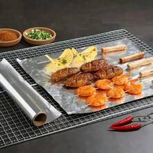 1 Roll Of Heavy Duty Aluminum Foil, 10m/5m - Disposable Aluminum Foil, High-Quality Grilling Wrap, Perfect For Baking And Grilling, Durable And Affordable Kitchen Essentials, Grilling Accessories, Outdoor Cooking Utensils, Easy-Clean Surface Thick, Non-Stick Baking, Grilling, And Oven Foil, Perfect For Holiday Cooking And Baking, Food Contact Material, Holiday Cooking Essential | Heavy Duty Aluminum Foil | Non-Stick Surface, Aluminum Foil Roll