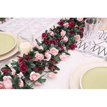 1/4/8/25 pièces Roses artificielles de 240 cm, plantes de vigne, cadeau de la Saint-Valentin, décoration de la maison, décoration de table à manger, décoration de chambre à coucher, matériel de décoration de mariage, matériel d'arrangement de fleurs de jardin extérieur, décoration de Nouvel An, décoration d'automne