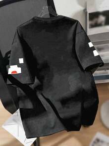 1 Stück Jungen Cooles Spiel Muster Kurzarm T-Shirt, hautfreundlich, Sommer Mode Outfit