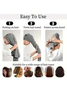 1条珊瑚绒菠萝形干发巾，女士加厚长发干发帽，轻盈超强吸水，柔软亲肤，速干，弹性浴帽，适用于沙龙、酒店、运动、居家，可用作毛巾或护肤品 - 彩色 - 查看 5