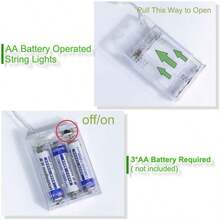 1pc Battery Powered Copper Wire Lights, DIY Fairy Lights, Powered By 3AA Batteries (Batteries Not Included), Suitable For Indoor Bedroom, Living Room, Dining Room, Patio, Garden, Fence, Holiday Decor, Creates Wonderful Ambiance - Star - View 6