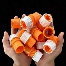 4/6 Inch Quick Connect Straight Through Hose Adapter, Orange And White Plastic Hose Connector For Gardening Watering And Car Washing, Adjustable Tightening Mechanism, Universal Thread Standard, No Battery Required, Potable Water , Garden Hose Connector | Adjustable Hose Connector | Plastic Structure, Hose Connection