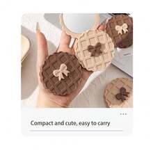 1pc Double-Sided Compact Makeup Mirror, Rotatable Portable Small Mirror For Makeup Touch-Ups, Lightweight