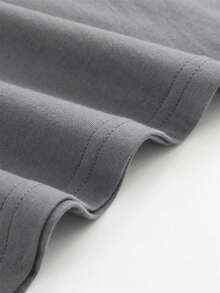 Men's Oversized T-Shirt White FAITH OVER FEAR Psalms 118 Graphic Print For Casual Wear - 淺灰色 - 查看 4