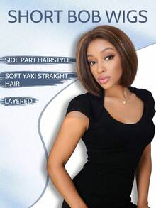 Heat Resistant Chemical Fiber Wigs Daily Wear Women Wigs Sweet Cute Wigs Prom Party Wigs Natural Hair - 棕色 - 查看 5