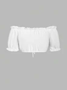 ii 女士慕尼黑啤酒节 Dirndl 衬衫巴伐利亚传统短袖 V 领 Dirndl 衬衫 - 白色 - 查看 2