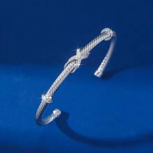 1 قطعة أساور كبل مفتوحة مرصعة بالزركونيا المكعبة، أنيقة ومريحة وملائمة للارتداء اليومي والهدايا