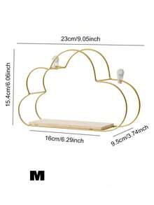 1pc Modern European Style Iron Wall Mounted Shelf - Fashionable Geometric Design, Suitable For Home And Office Decor And Storage