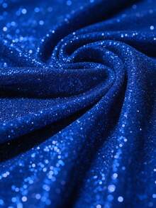 1 件海军蓝星空闪光面料，超闪亮星空 DIY 服装和连衣裙材料