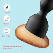 1pc Car Cleaning Brush - Ultra Soft Bristles, Gentle Cleaning, Multi-Functional Dusting Tool Suitable For Car Interior, Deep Cleaning Hard-To-Reach Areas, Essential Car Care Accessory. Car Interior Dusting Brush, Car Interior Cleaning Soft Brush, Car Interior Detailing Brush, Suitable For Cleaning Car Interior - Random Style - View 3