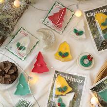 2pcs Christmas Decorations, New Christmas Scented Wax Candles, Suitable For Christmas Party, Desktop Atmosphere, Bedroom, Holiday Gift For Women, Creative Christmas Tree, Green, Yellow, Gold, Moon, Wreath, Bell, Moon, Small Candles, Christmas Fragrance Wax Candles Home Decor Room Decor, Christmas Gifts - Christmas Tree Bells - View 4