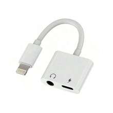 1-2pcs 2-In-1 Headphone Adapter, 3.5mm Auxiliary Audio And Charging Adapter Dongle Cable Splitter Compatible With IPhone 14 Pro Max/14 Pro/14 Plus/14/13/12/11/XS/XR/8/7/6, IPad Series Headphone Jack Adapter - White - View 9