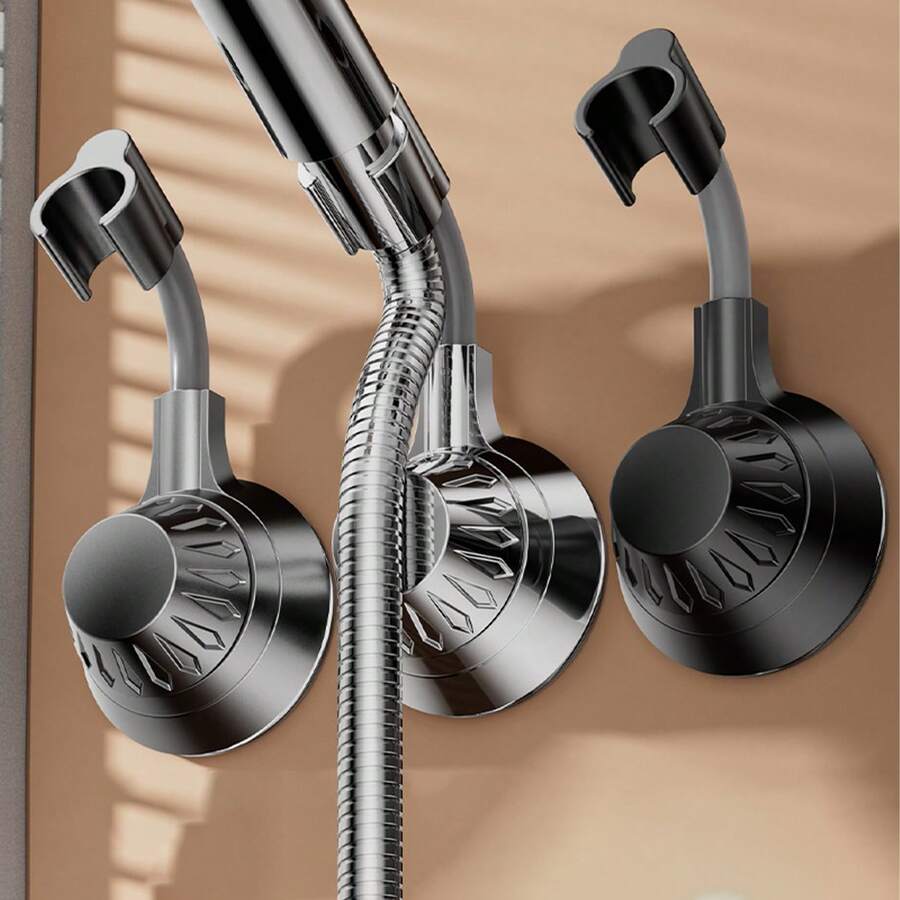 旋转吸盘式淋浴喷头支架 - 可调节通用淋浴支架，免手持免钻孔壁挂式安装，无需工具即可安装，适用于浴室 - 彩色 - 查看 1