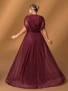 Faeriesty Mosy Plus Women' Draped Collar Sleeveless Formal Party Dress&Mother Of The Bride Dresses