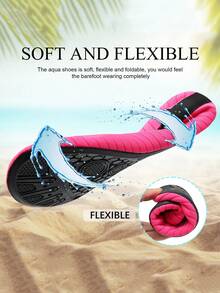 Leisfit Women's Ultra-Light Beach/Water Shoes, Non-Slip Snorkeling Barefoot Flexible Swimming Shoes, Adult Water Sandals - Soft Waterproof, Suitable For Professional Non-Slip Water Shoes And Indoor/Outdoor Sports Shoes, Can Be Used For Beach, Swimming, Diving And Snorkeling. - Rose Red - View 5