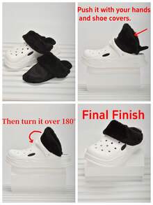 1双保暖绒毛鞋垫，可拆卸绒毛鞋垫，适用于带孔鞋，男女通用，秋冬季 - 白色 - 查看 10