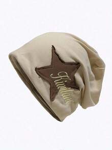 1pc Women Vintage Starry Embroidery Fringe Beanie, Fashion Streetwear Popular Hat, Sweet & Cool Style, Autumn/Winter, Knitted Warm Hat, Casual Daily Cap, Retro Embroidered Beanie, Hip Hop Street Style, Cozy Winter Accessories, Gift For Her, Outdoor Travel Hat,  Party Headwear, Soft Knit Skull Cap, Warm Casual Beanie For Girls, Stylish Holiday Gift, Elegant & Unique Design, Lightweight Yet Warm, Daily Wear & Outdoor Sports, Perfect For Skiing, Hiking, Camping, Travel, Party, Christmas & Birthday Present - 彩色 - 查看 4