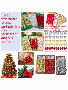 12/24/36 sztuk ręcznie robionych mini kokardek choinkowych w kształcie choinki, ozdoby na świąteczne pudełko prezentowe - idealne do dekoracji biurka, bukietów ślubnych, pakowania prezentów i dekoracji imprezowych, odpowiednie do świątecznego wystroju domu