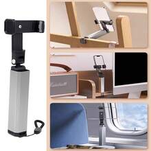 Portable Airplane Phone Holder, 360° Rotatable Travel Stand For Table, Foldable Pocket-Sized Multi-Directional Tray Table, Perfect Train & Airplane Travel Accessory