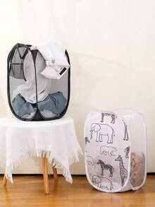 可折叠脏衣篮，居家收纳好帮手，便携式洗衣篮，适用于浴室、卧室、宿舍和衣橱。轻便可折叠脏衣篮，配有便捷提手，经久耐用，适合日常洗衣和快速分类。节省空间，是理想的家用洗衣解决方案，尤其适合公寓生活、共用洗衣房和换季衣物收纳。可用作脏衣篮、分类篮和临时储物篮。不用时可折叠收纳。加固缝线和坚固框架，宽大开口和易于清洁的侧面设计，满足您日常使用需求。 - 彩色 - 查看 3