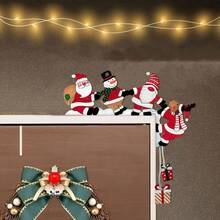 1/2/400 set di decorazioni natalizie in legno per cornici di porte, con Babbo Natale, renne e pupazzi di neve, decorazioni divertenti e rustiche per porte, finestre e feste a tema natalizio, per interni ed esterni, decorazioni per la casa e le stanze